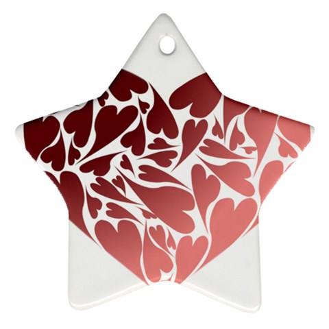 Pink Love Star Ornament (Two Sides) from ArtsNow.com Back