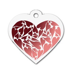 Pink Love Dog Tag Heart (Two Sides) from ArtsNow.com Front