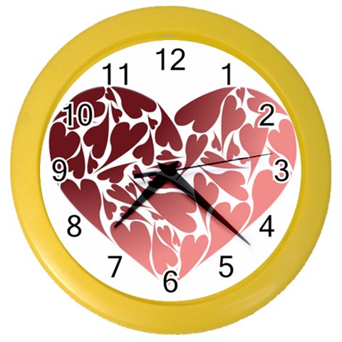 Pink Love Color Wall Clock from ArtsNow.com Front