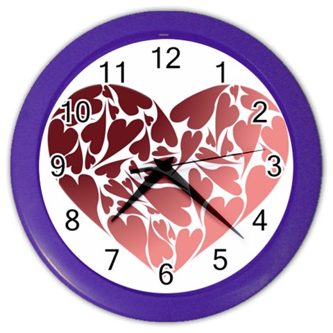 Pink Love Color Wall Clock from ArtsNow.com Front