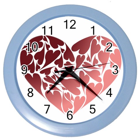 Pink Love Color Wall Clock from ArtsNow.com Front