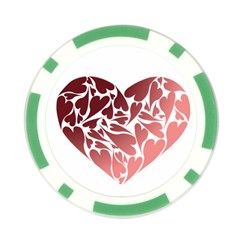 Pink Love Poker Chip Card Guard from ArtsNow.com Front