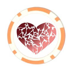 Pink Love Poker Chip Card Guard from ArtsNow.com Front