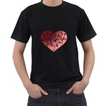 Pink Love Black T-Shirt