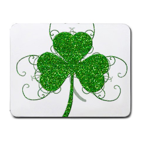 Sparkly Clover Leaves Small Mousepad from ArtsNow.com Front