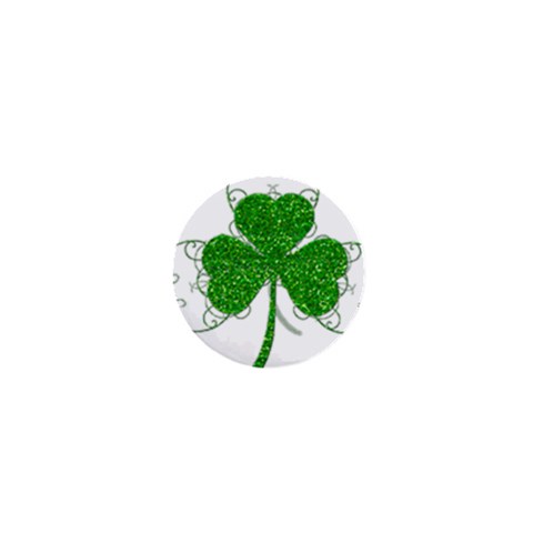 Sparkly Clover Leaves 1  Mini Button from ArtsNow.com Front