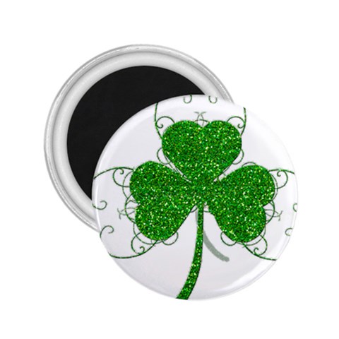 Sparkly Clover Leaves 2.25  Magnet from ArtsNow.com Front