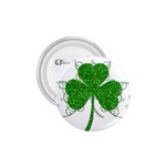 Sparkly Clover Leaves 1.75  Button