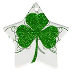 Sparkly Clover Leaves Ornament (Star)