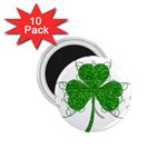 Sparkly Clover Leaves 1.75  Magnet (10 pack) 