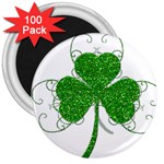 Sparkly Clover Leaves 3  Magnet (100 pack)