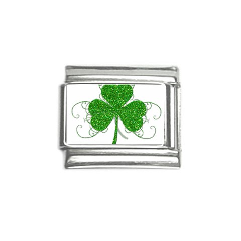 Sparkly Clover Leaves Italian Charm (9mm) from ArtsNow.com Front