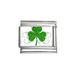 Sparkly Clover Leaves Italian Charm (9mm)