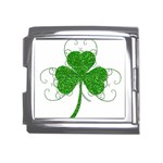 Sparkly Clover Leaves Mega Link Italian Charm (18mm)