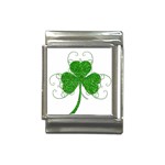 Sparkly Clover Leaves Italian Charm (13mm)