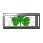 Sparkly Clover Leaves Superlink Italian Charm (9mm)