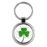 Sparkly Clover Leaves Key Chain (Round)