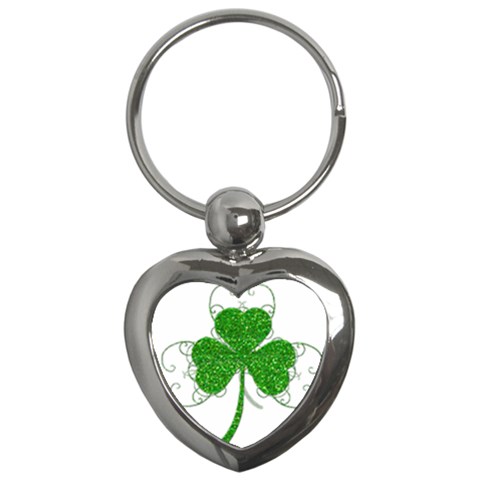 Sparkly Clover Leaves Key Chain (Heart) from ArtsNow.com Front