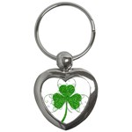 Sparkly Clover Leaves Key Chain (Heart)