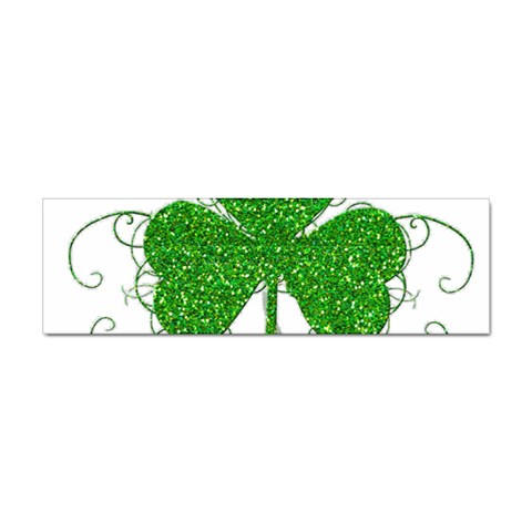 Sparkly Clover Leaves Sticker (Bumper) from ArtsNow.com Front