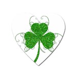 Sparkly Clover Leaves Magnet (Heart)