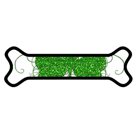 Sparkly Clover Leaves Magnet (Dog Bone) from ArtsNow.com Front