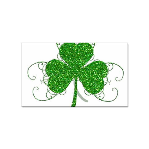 Sparkly Clover Leaves Sticker Rectangular (10 pack) from ArtsNow.com Front