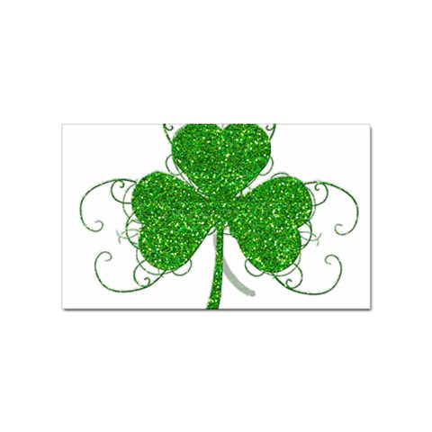 Sparkly Clover Leaves Sticker Rectangular (100 pack) from ArtsNow.com Front