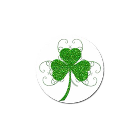 Sparkly Clover Leaves Golf Ball Marker from ArtsNow.com Front