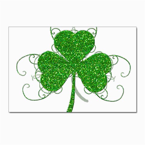 Sparkly Clover Leaves Postcard 4 x 6  (Pkg of 10) from ArtsNow.com Front