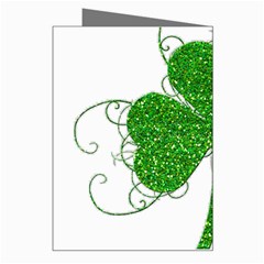 Sparkly Clover Leaves Greeting Card from ArtsNow.com Right