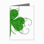 Sparkly Clover Leaves Mini Greeting Card