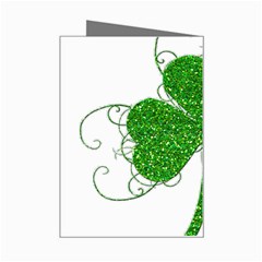 Sparkly Clover Leaves Mini Greeting Card from ArtsNow.com Right