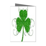 Sparkly Clover Leaves Mini Greeting Cards (Pkg of 8)