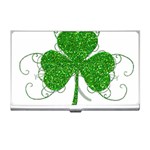 Sparkly Clover Leaves Business Card Holder