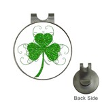 Sparkly Clover Leaves Golf Ball Marker Hat Clip