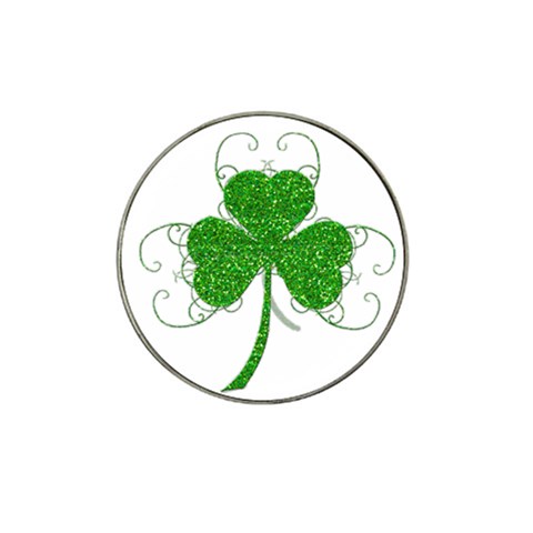 Sparkly Clover Leaves Hat Clip Ball Marker (4 pack) from ArtsNow.com Front