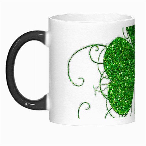 Sparkly Clover Leaves Morph Mug from ArtsNow.com Left