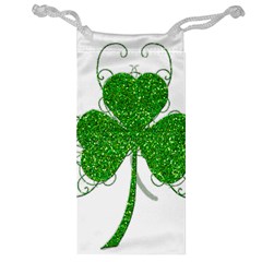 Sparkly Clover Leaves Jewelry Bag from ArtsNow.com Front