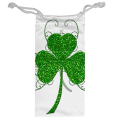 Sparkly Clover Leaves Jewelry Bag from ArtsNow.com Back