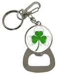 Sparkly Clover Leaves Bottle Opener Key Chain