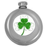 Sparkly Clover Leaves Hip Flask (5 oz)