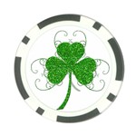 Sparkly Clover Leaves Poker Chip Card Guard