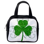 Sparkly Clover Leaves Classic Handbag (One Side)