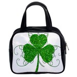 Sparkly Clover Leaves Classic Handbag (Two Sides)