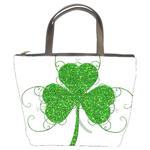 Sparkly Clover Leaves Bucket Bag from ArtsNow.com Front