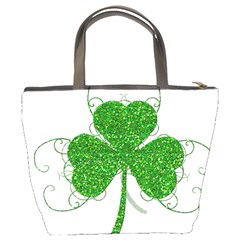 Sparkly Clover Leaves Bucket Bag from ArtsNow.com Back