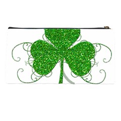 Sparkly Clover Leaves Pencil Case from ArtsNow.com Back