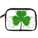 Sparkly Clover Leaves Digital Camera Leather Case