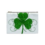 Sparkly Clover Leaves Cosmetic Bag (Medium)